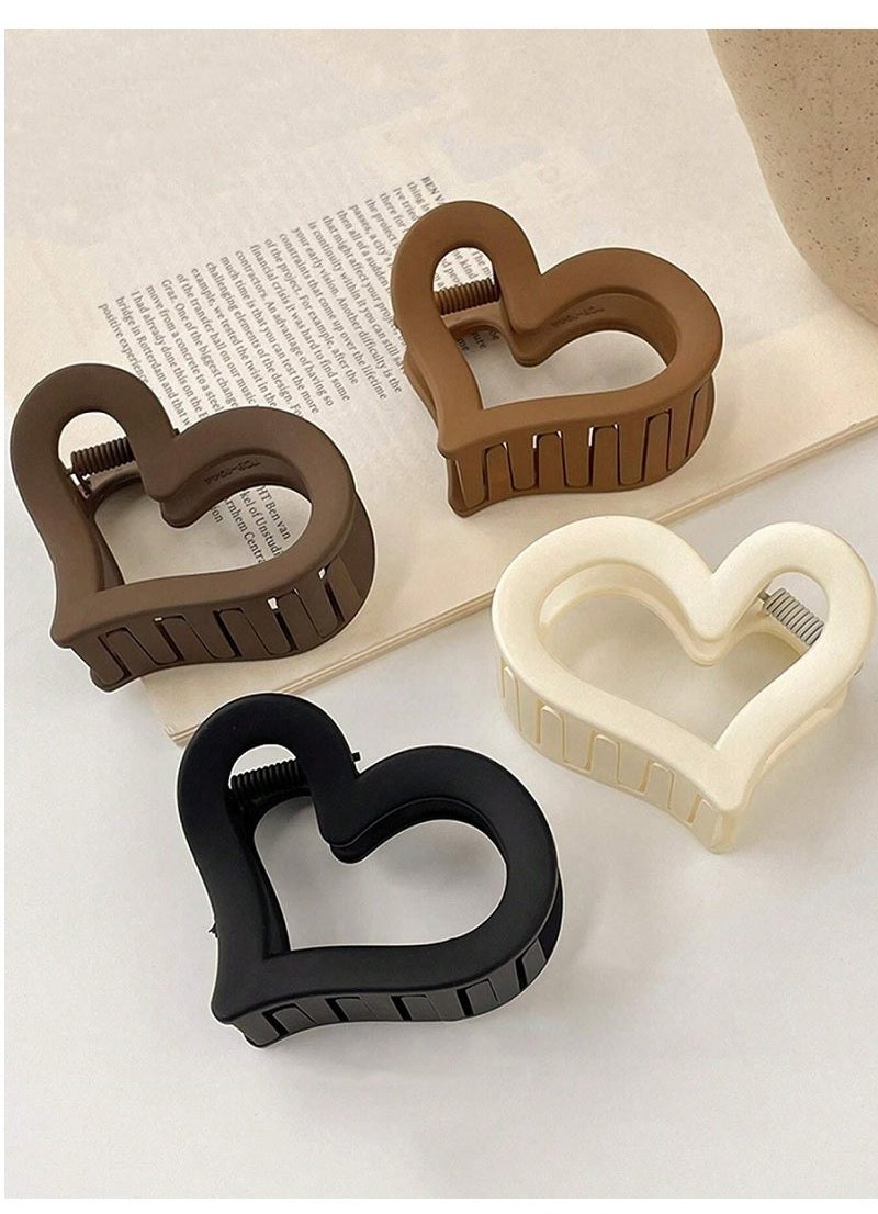 Heart Design fashion hair claw clips (matte)