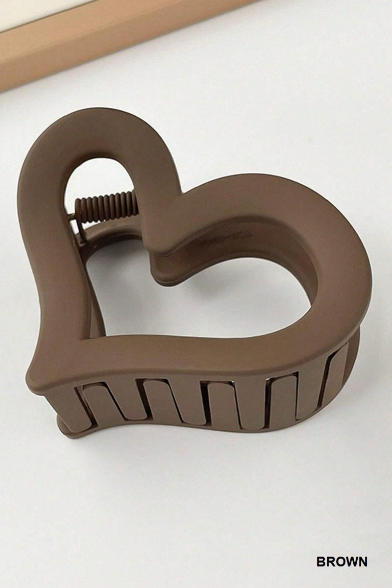 Heart Design fashion hair claw clips (matte)