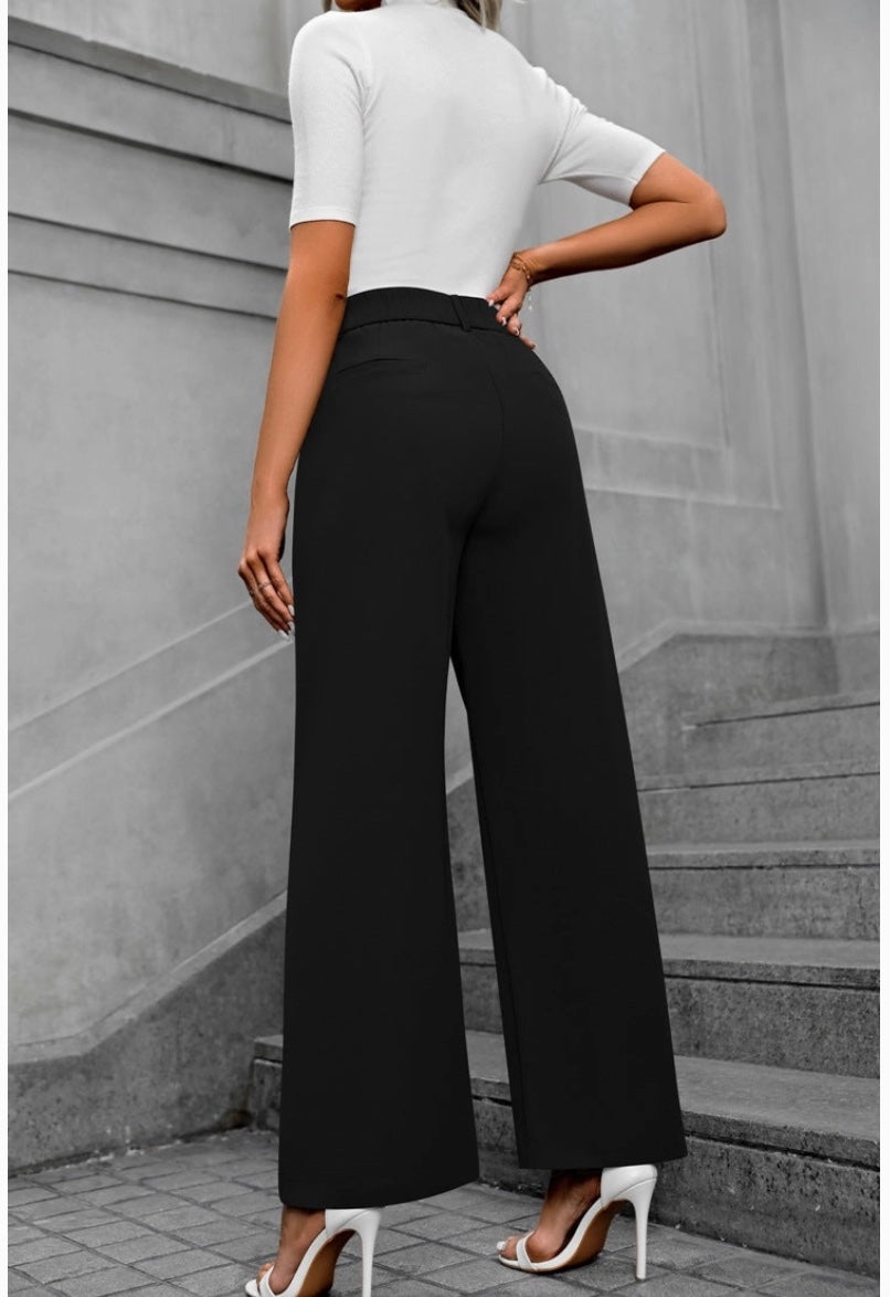 Casual  Wide Leg Straight Suit Pants