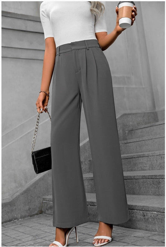 Casual  Wide Leg Straight Suit Pants