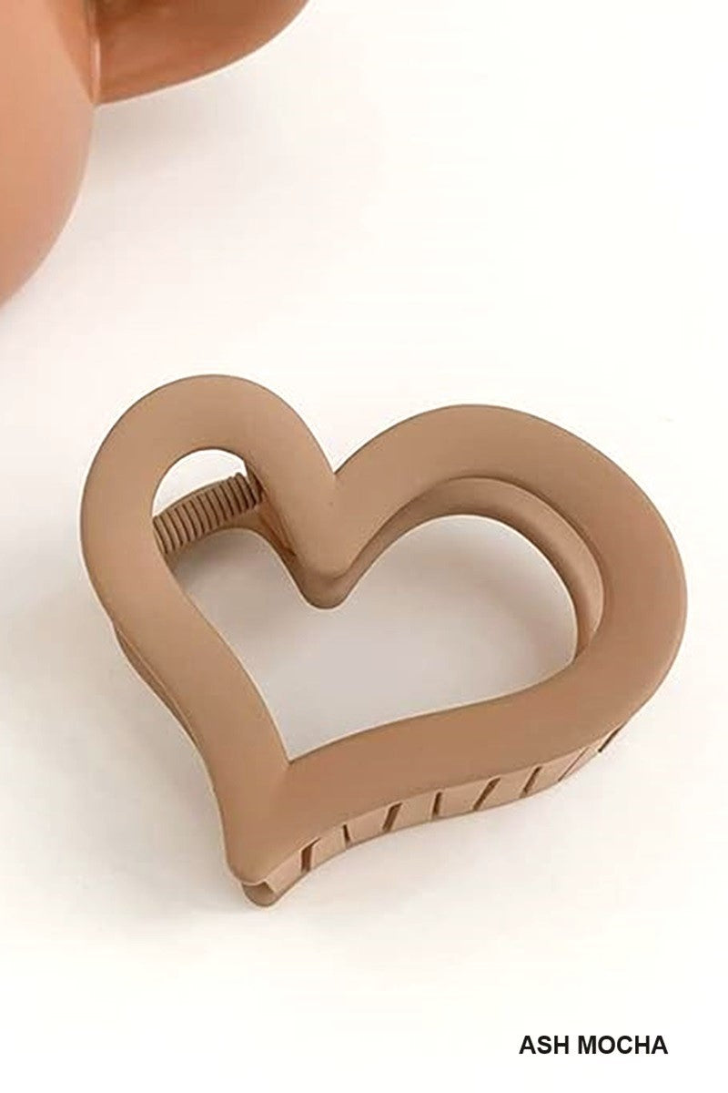 Heart Design fashion hair claw clips (matte)